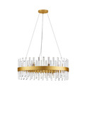 Nova Luce Pendelleuchte Crown 18-flammig 18xG9 Gold Metall Kristall Ø75cm 9695118