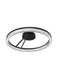Nova Luce LED Deckenleuchte Lonela dimmbar 28W warmweiss 3000K Schwarz Aluminium Ø60cm 9695508