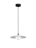 Nova Luce Pendelleuchte Reflet G9 Schwarz Weiß Stahl Ø30cm 9780104