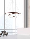 Nova Luce FERROL LED Pendelleuchte Braun 123W Warmweiss 150x80cm dimmbar 6265004