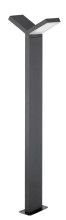 Nova Luce PARK LED Wegeleuchte Grau 2X6W IP54 Warmweiss 12,5x22x80cm 713124