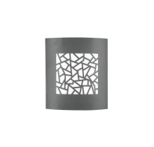 Nova Luce ZENITH Wandleuchte E27 Grau 12W IP44 23x9,5x26,4cm dimmbar 713212