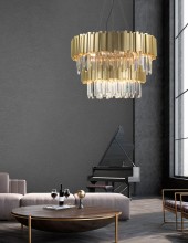 Nova Luce BALADONA Pendelleuchte G9 18-fach Messing 180x85cm dimmbar 81091718