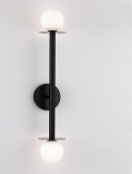 Nova Luce PIELO Wandleuchte G9 2-fach Schwarz 12x14x67cm dimmbar 9043317