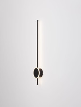 Nova Luce CLOCK LED Wandleuchte Schwarz 22W Warmweiss 13,6x5,5x80cm 9061428