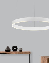 Nova Luce MOTIF LED Pendelleuchte Weiss 50W Warmweiss 200x80cm dimmbar 9190748
