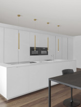 Nova Luce TRIMLE LED Pendelleuchte Gold 3W Warmweiss 150x2,5cm 9287918