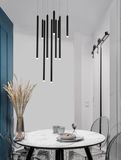 Nova Luce TRIMLE LED Pendelleuchte Schwarz 26W Warmweiss 220x50cm dimmbar 9287945