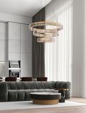 Nova Luce AURELIA LED Pendelleuchte Gold 92W Neutralweiss 150x80cm dimmbar 9333069