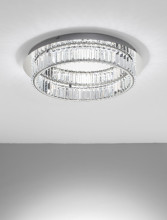Nova Luce AURELIA LED Deckenleuchte Chrom 41W Neutralweiss 12x60cm dimmbar 9333072