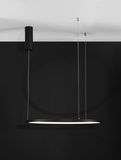 Nova Luce TARQUIN LED Pendelleuchte Schwarz 37W Warmweiss 200x60cm dimmbar 9345601