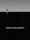 Nova Luce TARQUIN LED Pendelleuchte Silber 46W Warmweiss 200x80cm dimmbar 9345607
