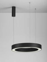 Nova Luce MORBIDO LED Pendelleuchte Schwarz 48W Steuerbare Lichtfarbe 200x60cm dimmbar 9345639