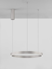 Nova Luce ELOWEN LED Pendelleuchte Silber 60W Warmweiss 150x60cm dimmbar 9345662