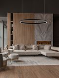 Nova Luce ELOWEN LED Pendelleuchte Schwarz 106W Warmweiss 200x98cm dimmbar 9345668