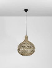 Nova Luce GRIFFIN Pendelleuchte E27 Braun 205x46cm dimmbar 9586508