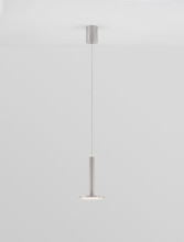 Nova Luce PALENCIA LED Pendelleuchte Nickel 10W Warmweiss 160x15cm 9695227