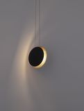 Nova Luce SHELL LED Pendelleuchte Schwarz 7W Warmweiss 120x20cm 9695248