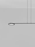 Nova Luce SCOPE LED Pendelleuchte Schwarz 19,25W Warmweiss 100x26x120cm dimmbar 9695252