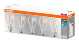 OSRAM LED Lampe BASE A60 CL 6.5W E27 klar Filament neutralweiss wie 60W