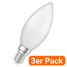 3er-Pack OSRAM LED Kerze E14 Classic matt B40 4.9W 470lm Warmweiss 3000K wie 40W 4099854534188
