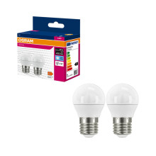 2er-Pack OSRAM LED Lampe E27 Value Classic P matt P40 4.9W 470lm Neutralweiss 4000K wie 40W 4099854546785