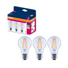 3er-Pack OSRAM LED Lampe E27 Classic Filament A75 7.5W 1055lm Neutralweiss 4000K wie 75W 4099854555756