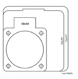 CEE Schutzkontakt Anbausteckdose schwarz 16A 250V IP54 PCE 105-0s