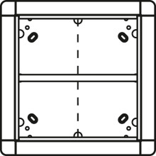 Ritto 1881570 Unterputzrahmen 4 Modulplätze quadratisch, weiß