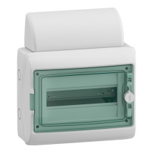 Schneider Electric 13431DE Verteiler für Reiheneinbaugeräte, Mureva Feuchtraumverteilertechnik, 1x12 reihen, Steckklemmen