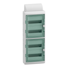 Schneider Electric 13988 Verteiler für Reiheneinbaugeräte, Mureva Feuchtraumverteilertechnik, 4x12 reihen, Steckklemmen