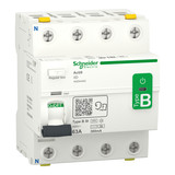 Schneider Electric A9Z64463 Fehlerstrom-Schutzschalter Allstromsensitiv iID, 4P, 63A, Typ B-SI, 300mA