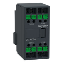 Schneider Electric LADN02A Hilfsschalterblock, 2Ö, SnapIN Anschlussklemmen