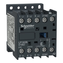 Schneider Electric LP1K0901BD Leistungsschütz LP1K 3p, +1Ö, 4 kW, 9 A, 400 V AC3, Spule 24 V DC