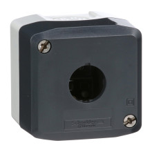 Schneider Electric XALD01 Leergehäuse, Harmony XALD, Kunststoff, dunkelgrau, 1 Bohrung, 22mm