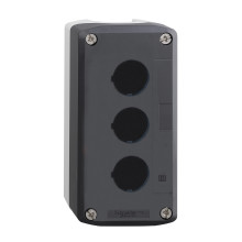 Schneider Electric XALD03 Leergehäuse, Harmony XALD, Kunststoff, dunkelgrau, 3 Bohrungen, 22mm