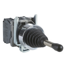 Schneider Electric XD4PA22 Joystick, Harmony XB4, Metall, 22mm, schwarz, 2 Richtungen, 1-stufig, tastend, mit Rückzug, 1S pro Richtung