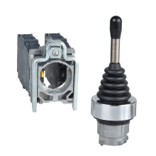 Schneider Electric XD4PA24 Joystick, Harmony XB4, Metall, 22mm, schwarz, 4 Richtungen, 1-stufig, tastend, mit Rückzug, 1S pro Richtung