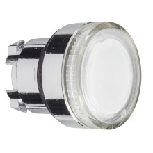Schneider Electric ZB4BW37 Leuchtdrucktaster, Frontelement, Harmony XB4, Metall, 22mm, klar, unbeschriftet, tastend, glatte Kalotte, BA9s