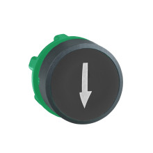 Schneider Electric ZB5AA335 Drucktaster, Frontelement, Harmony XB5, Kunststoff, 22mm, schwarz, beschriftet Pfeil unten, tastend