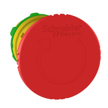 Schneider Electric ZB5AS844 Not-Aus/Not-Halt-Schalter, Frontelement, Harmony XB5, Kunststoff, 22mm, rot, Pilz 40mm, Drehentriegelung
