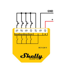 Shelly Wave i4 DC - Z-Wave 4-fach Tasterschnittstelle, Gleichstrom