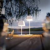 SIGOR Akku-Tischleuchte Nuindie 370mm schneeweiß eckig 2,2W FlexMood 2200K/2700K IP54 Ra85 dimmbar