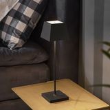 SIGOR Akku-Tischleuchte Nuindie 370mm nachtschwarz eckig 2,2W FlexMood 2200K/2700K IP54 Ra85 dimmbar