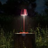 SIGOR Akku-Tischleuchte Nuindie 38cm kirschrot 2,2W FlexMood 2200K/2700K IP54 Ra85 dimmbar