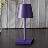 SIGOR Akku-Tischleuchte Nuindie mini 25cm pflaumenblau 2,2W FlexMood 2200K/2700K IP54 Ra85 dimmbar