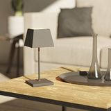 SIGOR Akku-Tischleuchte Nuindie mini 25cm graphitgrau 2,2W FlexMood 2200K/2700K IP54 Ra85 eckig