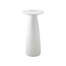 SIGOR Akku-Tischleuchte LED Nuflair 24cm schneeweiß 2,2W Flex-Mood 2200K/2700K IP54 Ra85 USB-C dimmbar