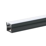 SIGOR RAL 9005 tiefschwarz glatt matt Pulverbeschichtung ALU-Profil 1m