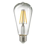 SIGOR 7W Rustica Filament klar E27 806lm 2700-2200K LED Lampe ST64 DimmToWarm